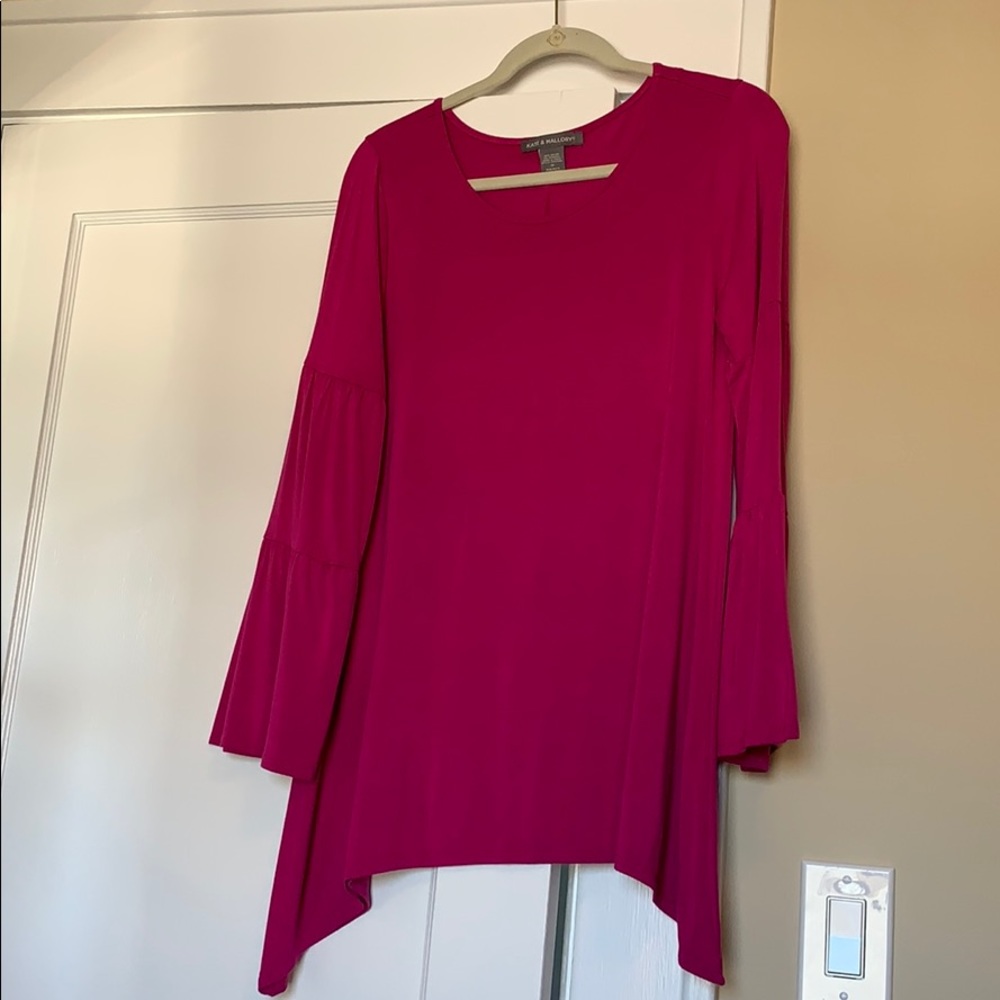 Pink Kate & Mallory Barbie Pink Bell Sleeve Tunic Med